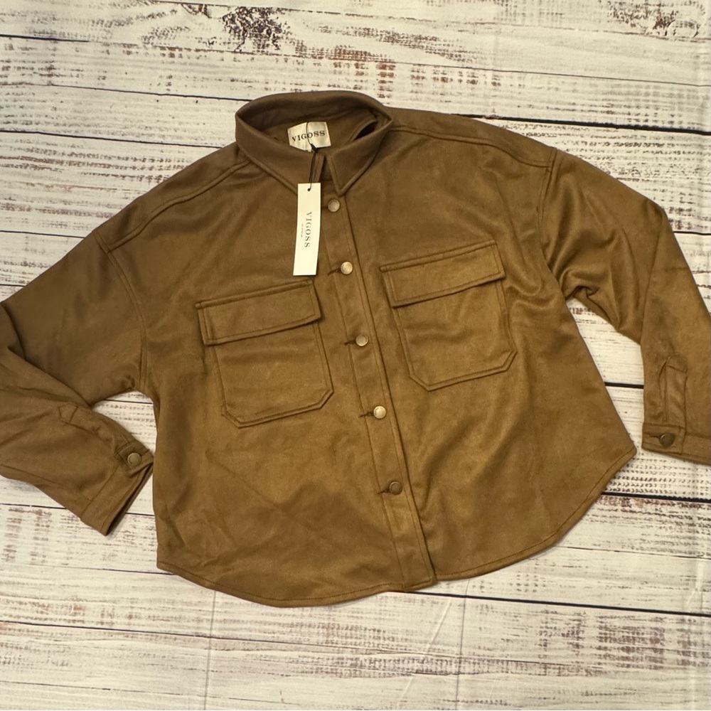 Vigoss Brown Button-Up Jacket